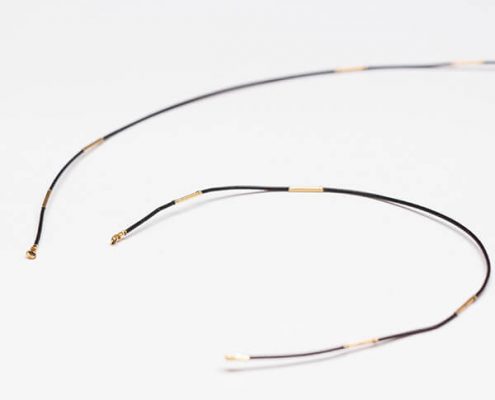 低損耗射頻同軸線纜黑色RF0.81雙頭打IPEX五代+鍍金線扣