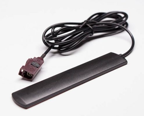 車(chē)載wifi天線(xiàn)4G貼片外置天線(xiàn)接RG174同軸線(xiàn)配D型棕色FAKRA汽車(chē)連接器