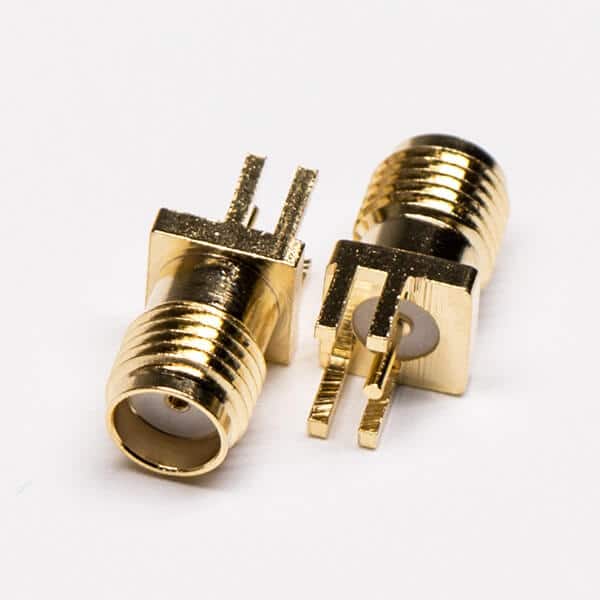 2-4 卡板式sma接頭直式母頭鍍金接PCB板