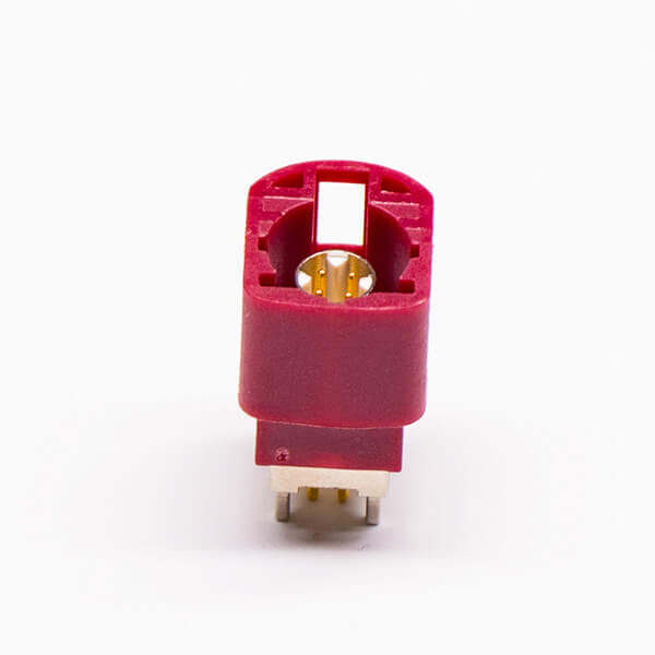 2-3 HSD LVDS座直式180度4P公頭紅色插PCB板